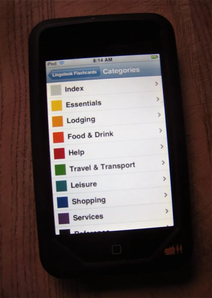 Apprentissage de l'anglais via une application sur ordinateur portable