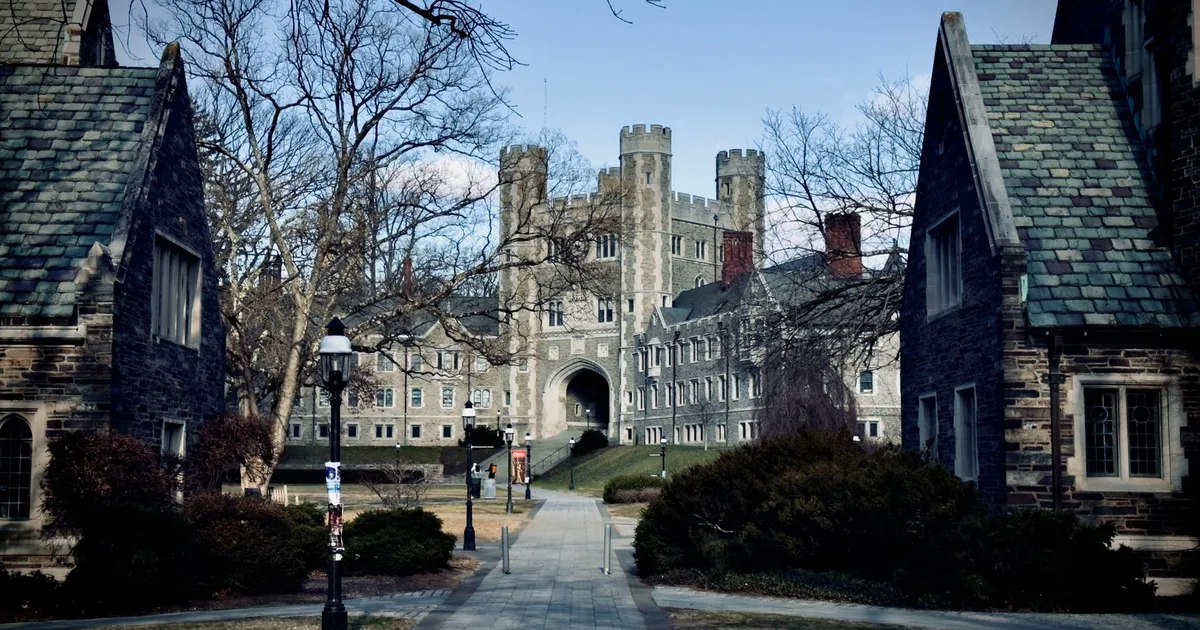 Captivating view of Princeton University architecture showcasing gothic style buildings.