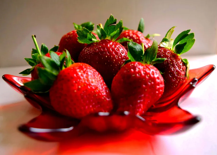 Comptoir d'un bar à jus avec fruits frais